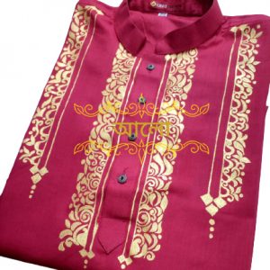 Hand Painted Dress aarong cotton Panjabi shari (14)