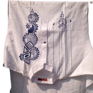 hand painted dress arrong-cotton-panjabi (7)