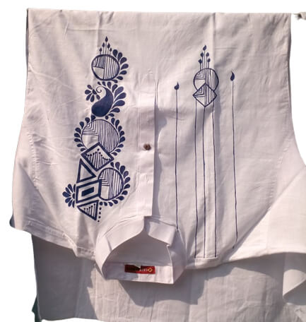 hand painted dress arrong-cotton-panjabi (7)