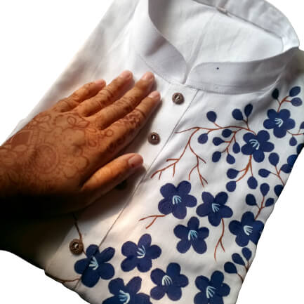 hand painted aarong cotton Panjabi