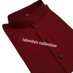 Aarong Cotton Solid Color Men's Panjabi - Maroon