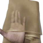 Solid Color muslin sharee by hand painted dress (5)